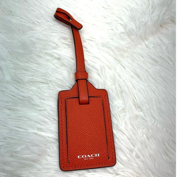 Coach Red Luggage Tag Bag Picture Hangtag - Picture 1 of 3